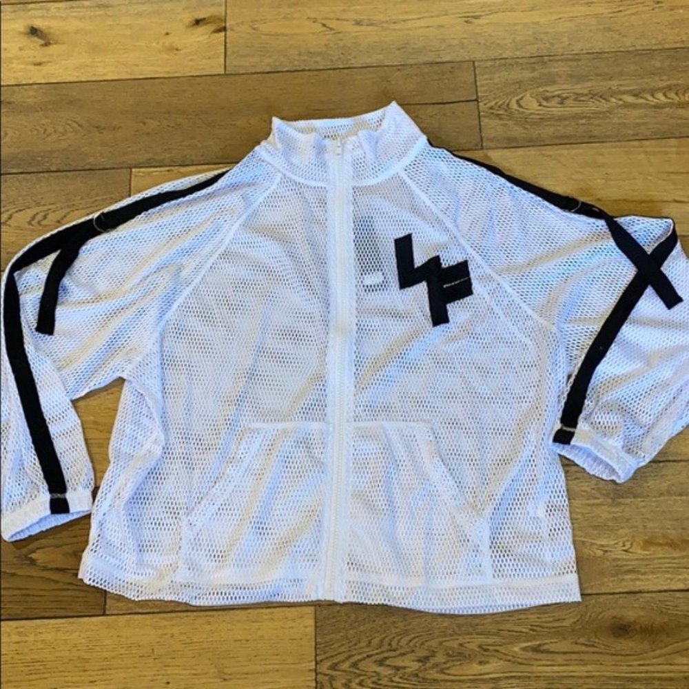 NEW LF The Brand Sheer Mesh Zip Up Track Jacket - Picture 4 of 11